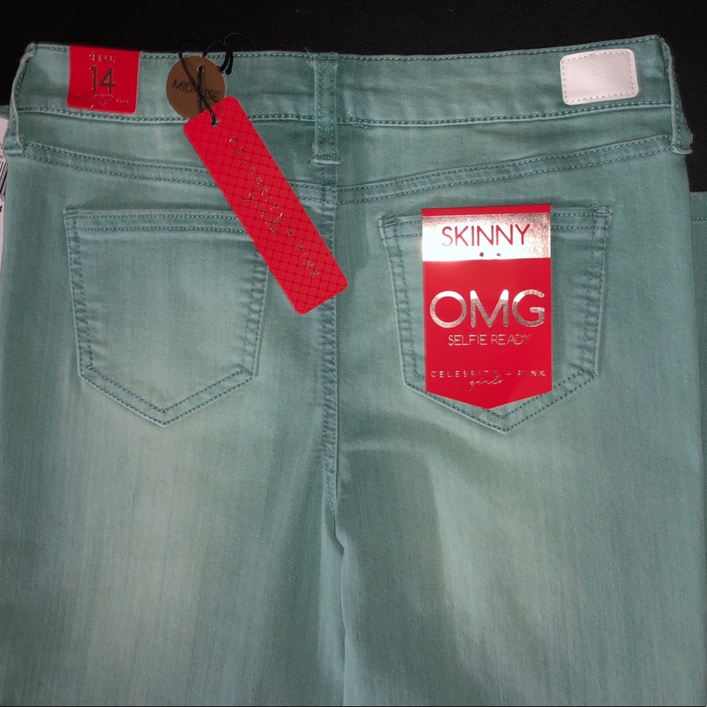 3 pair, Celebrity Girls Pink Skinny Jeans,Girls 14